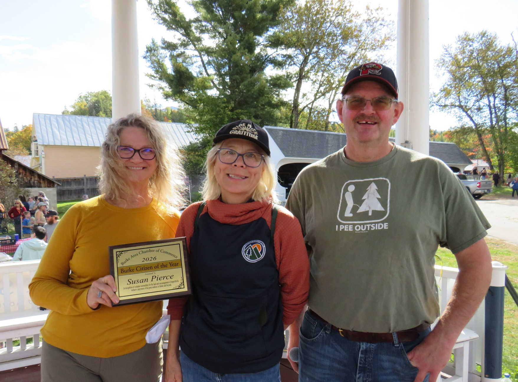 Pictured left to right - Burke Chamber Board Member, Peggy Clay, Susan Pierce, Burke Chamber President, Burton Hinton